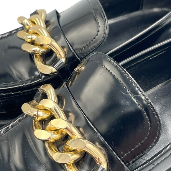 GUESS Womens 8.5 M Hillford Chunky Black Patent Leather Platform Loafer Lug Sole - Picture 6 of 16